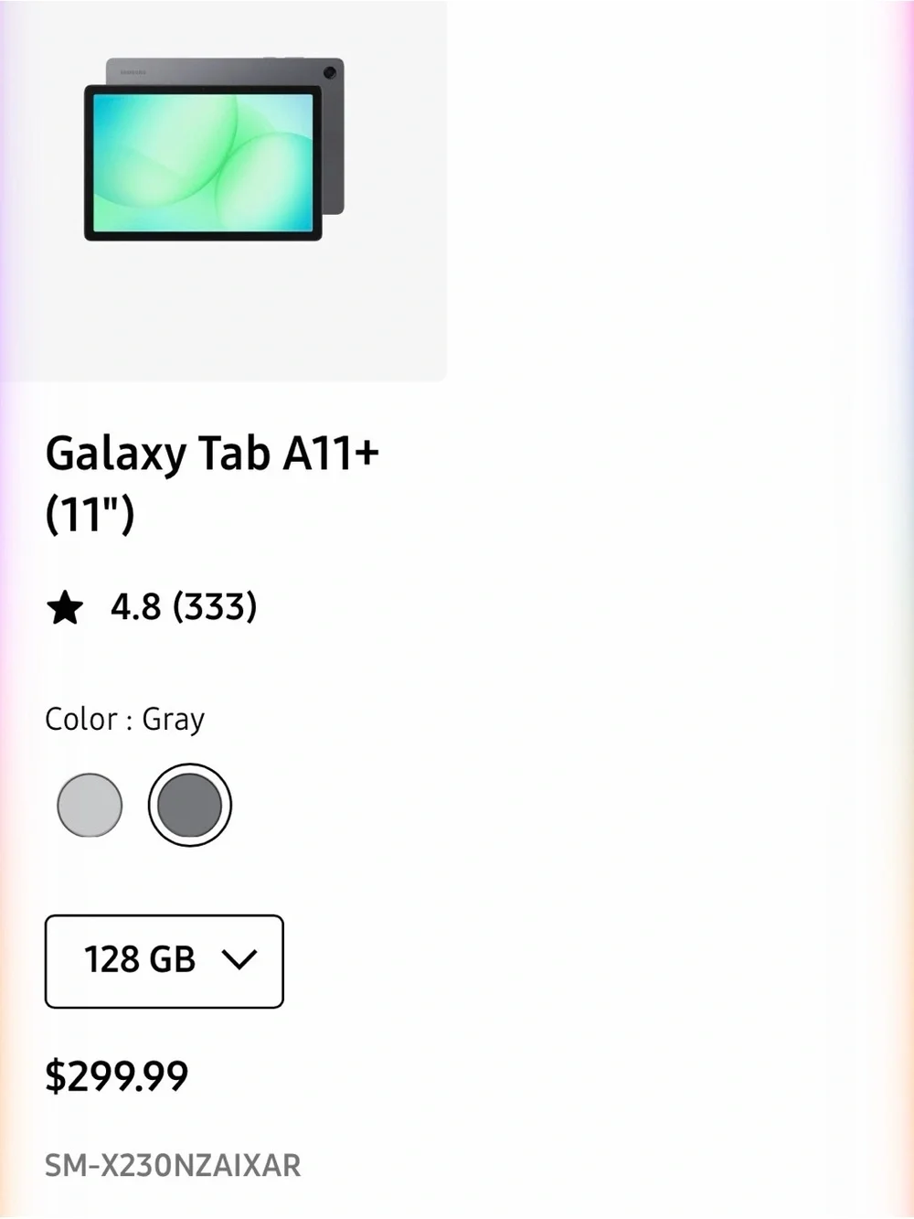 Samsung Galaxy Tab A11+ Gray